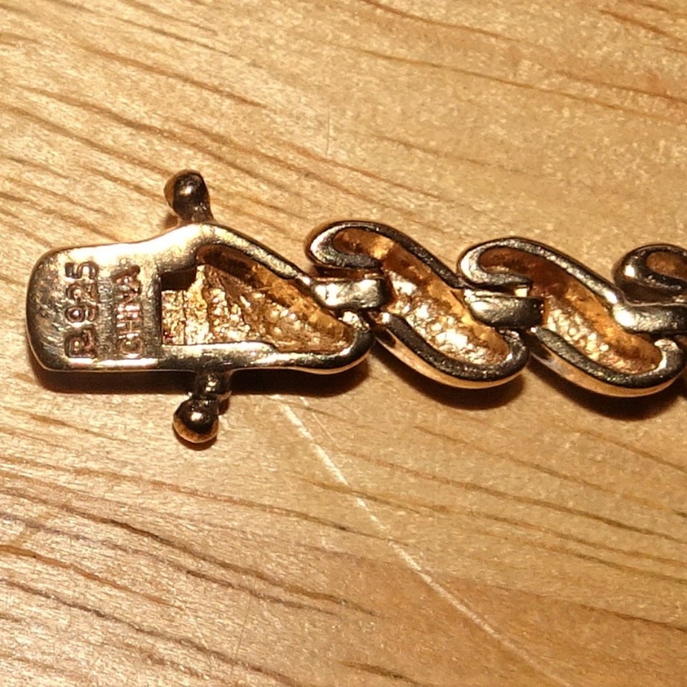 Gold Over Sterling R 925 Rope Bracelet - Picture 5 of 6